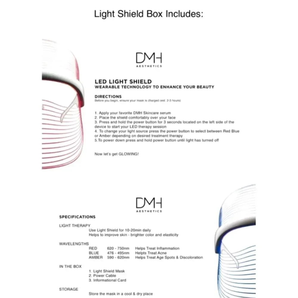 DMH Aesthetics Light Shield ~At Home LED Light Therapy Mask